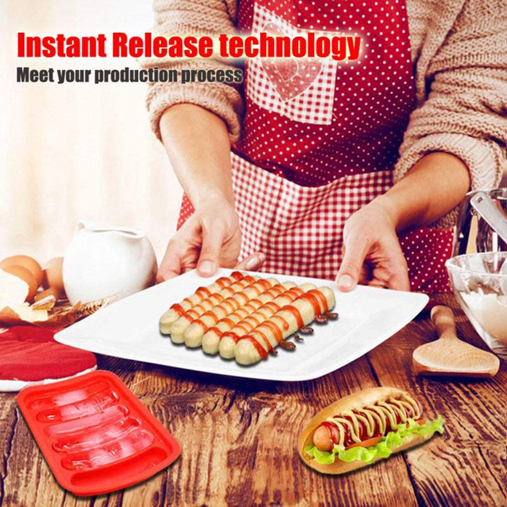 Baby Food Dogs - Siliconen worstvorm, voedselveilig, hotdogmaker met deksel,