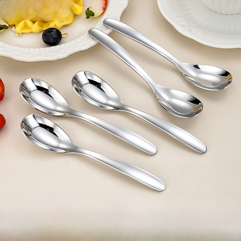 Baby Food Eating - Verdikte lepel met platte bodem van