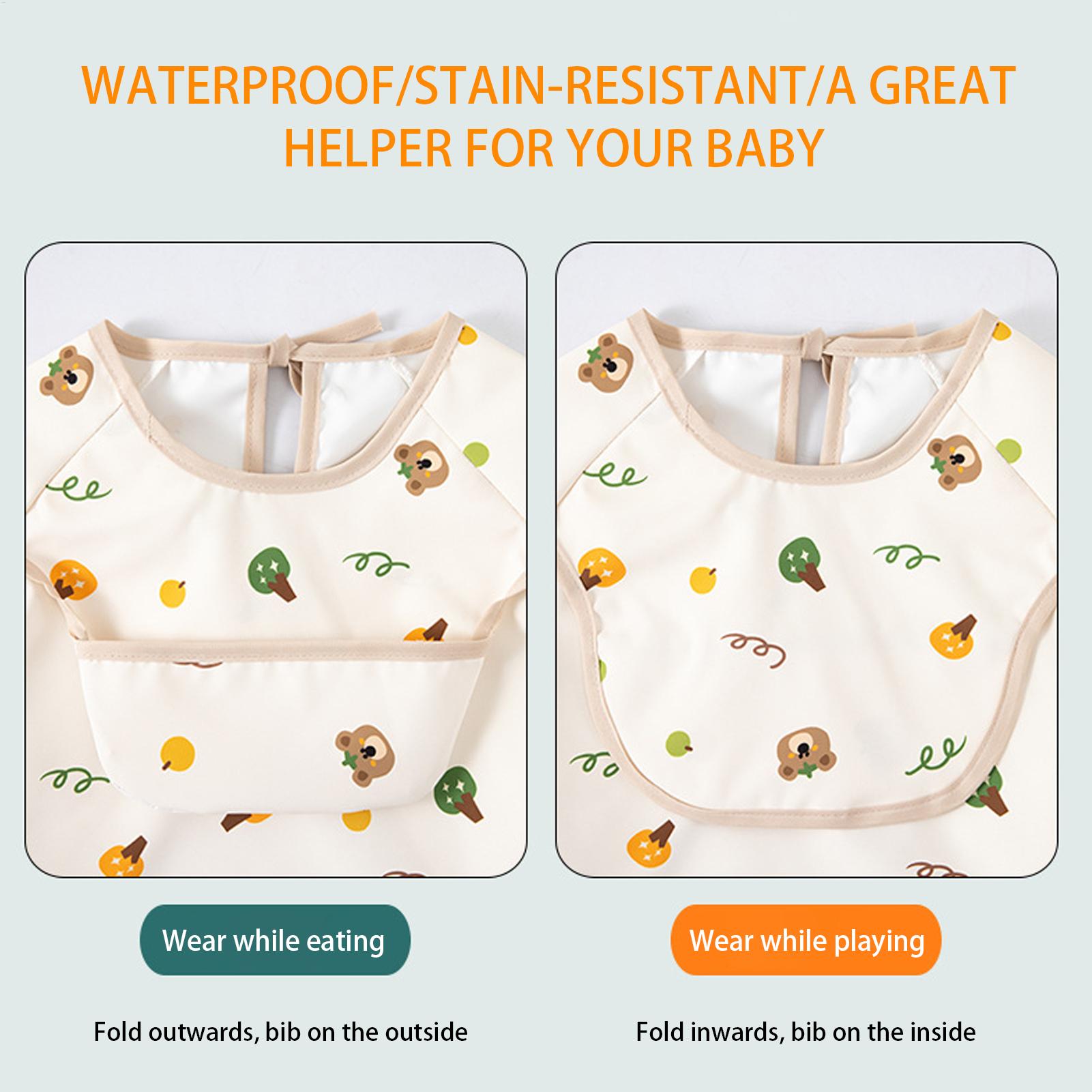 Baby Food Restaurant - Kindersmock-slab Zacht Verstelbaar Grote Zak 6-36