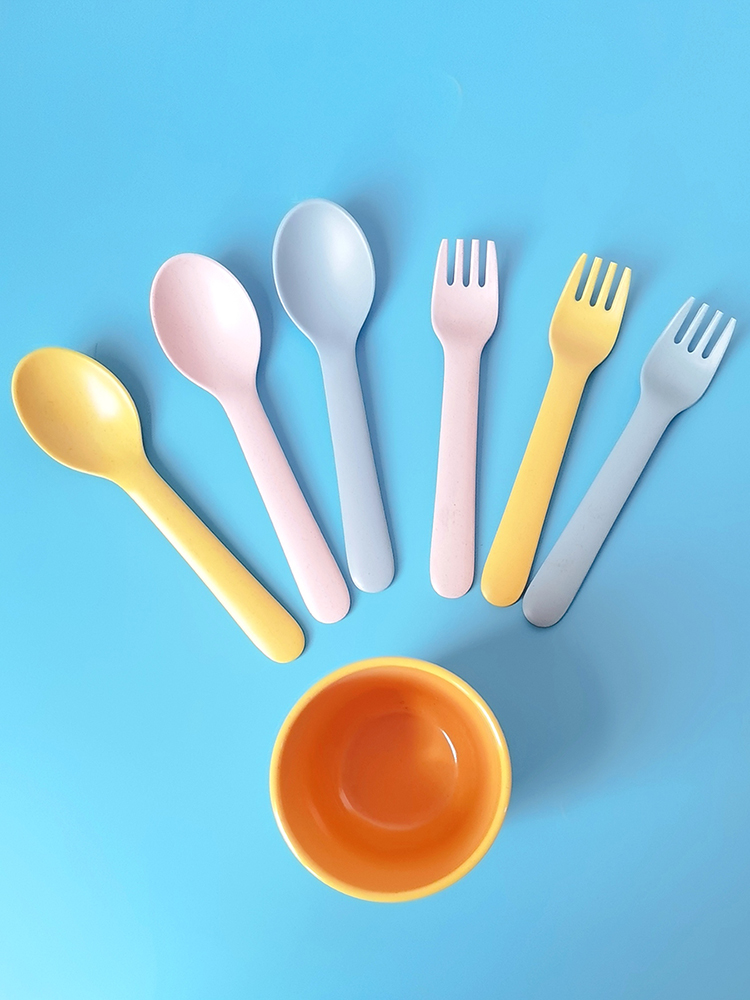 Baby Food Restaurant - Bamboevezel Vork Lepel Baby Extra Voedseltraining
