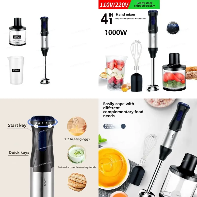 Baby Food Blender - 110V 1000W Handmixer, multifunctionele staafmixer voor