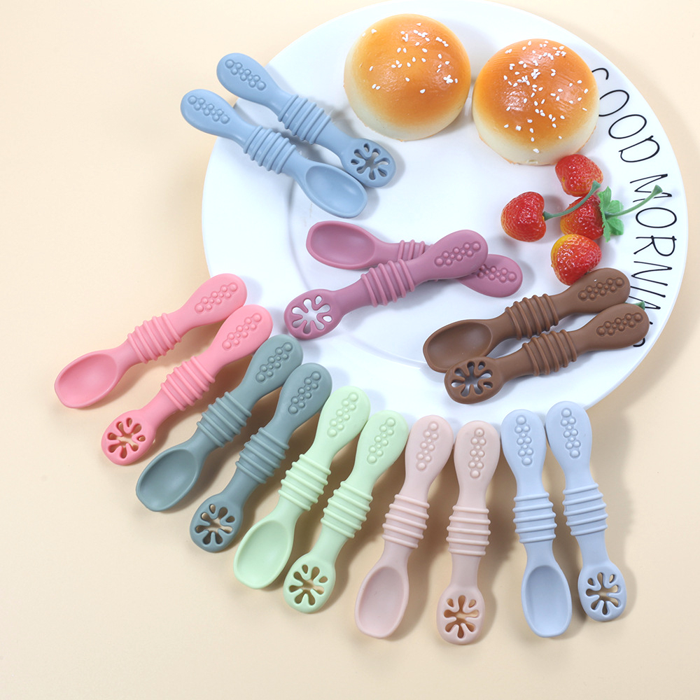 Baby Food Nutrition - 2 Stuks Leuke Baby Leren Lepels