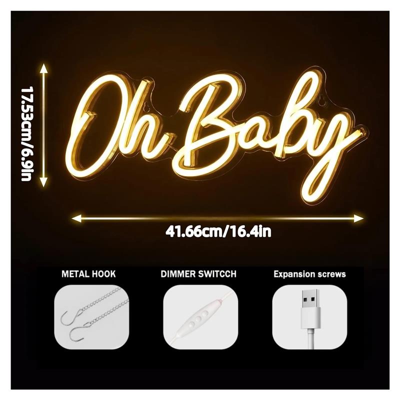 Oh Baby Neonborden voor wandde - Baby Food Restaurant recensie en prijs