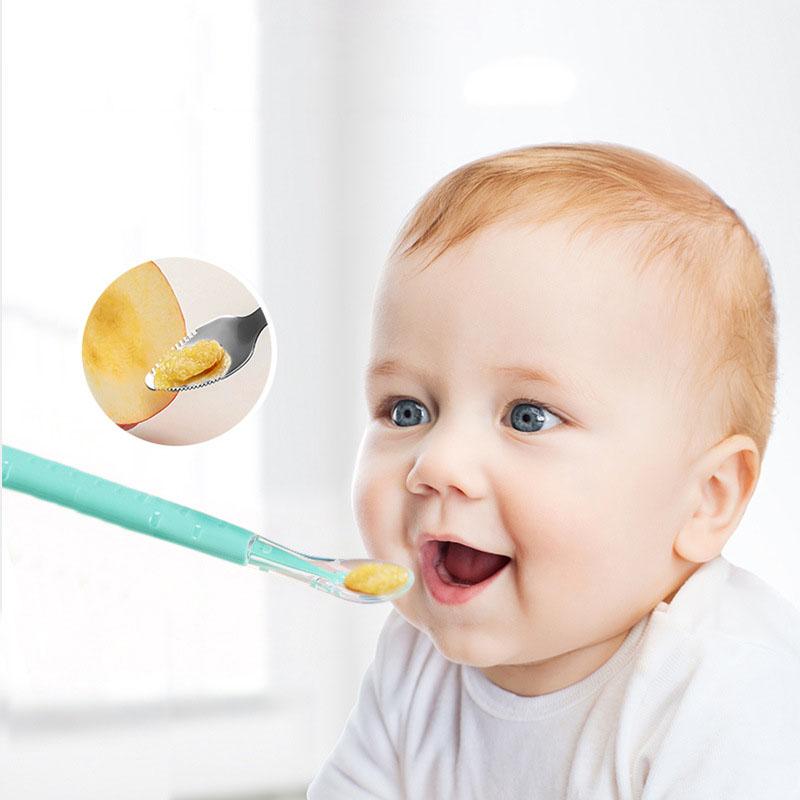 Tweekoppige schraperlepel voor - Baby Food Eating recensie en prijs