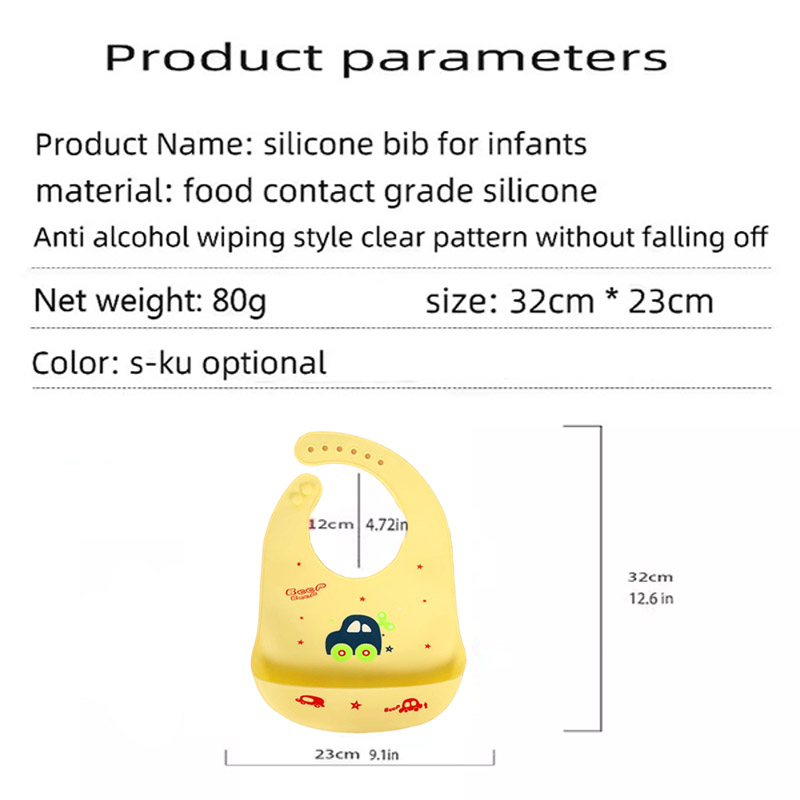Siliconen babyvoedingsslab Wat - Baby Food Eating recensie en prijs